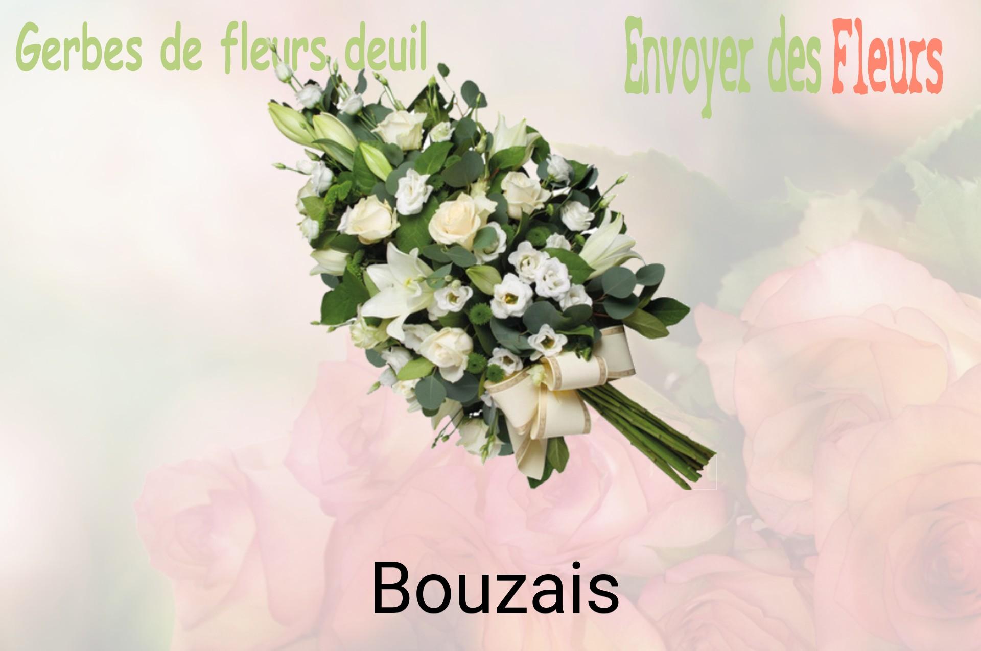 Gerbe de fleurs de deuil livrée à Bouzais